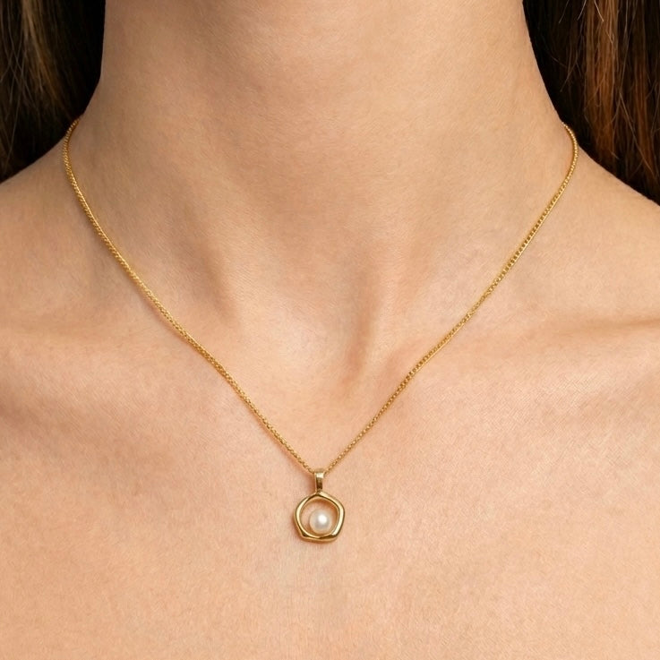 Iris pearl necklace - Stainless Steel