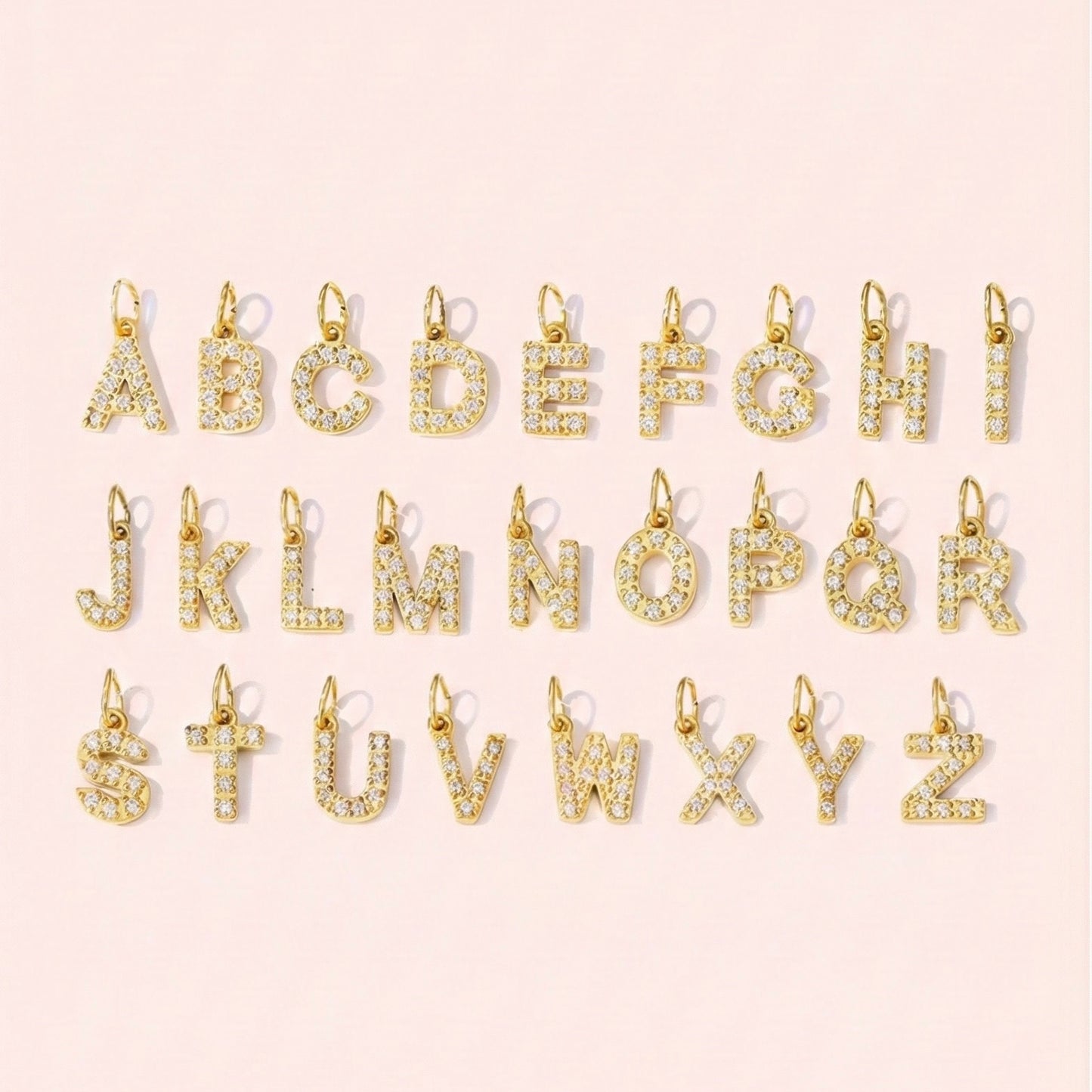 Alphabet charms - 18k gold plated