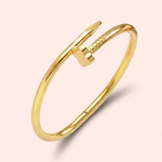 Gold-Flora Bangle  - Stainless Steel