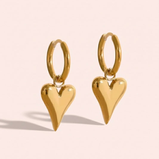 Heart earrings - Stainless Steel
