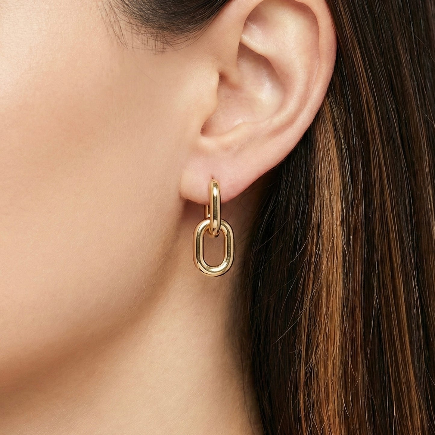 Cable earrings - Stainless Steel