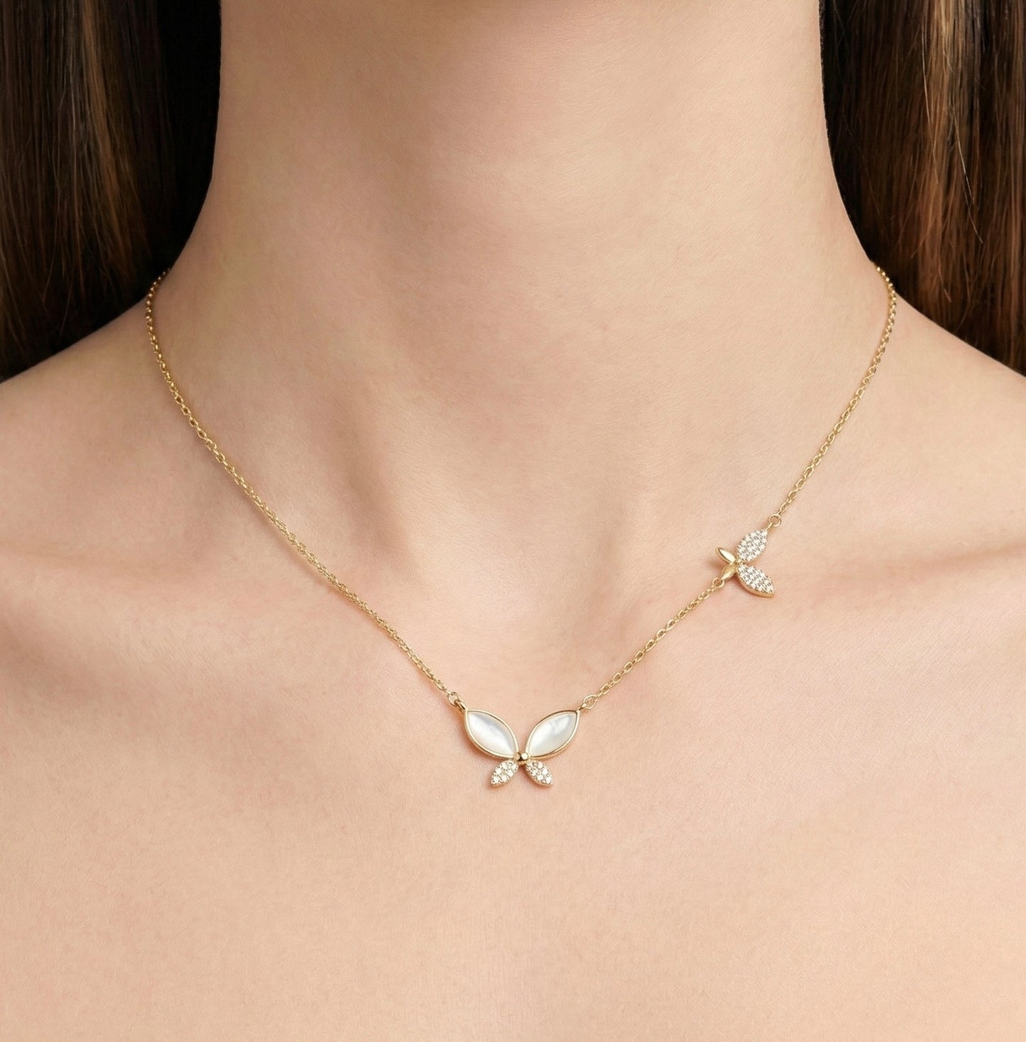 Butterflies necklace - Stainless Steel