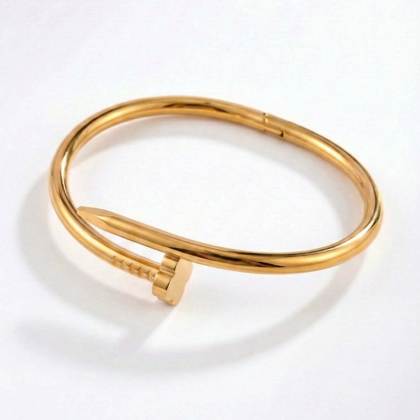 Gold-Flora Bangle  - Stainless Steel