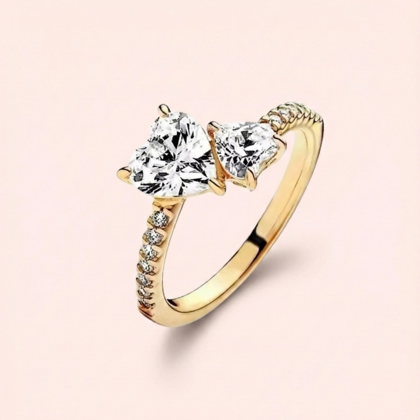 Twin Heart - Silver 925 ring