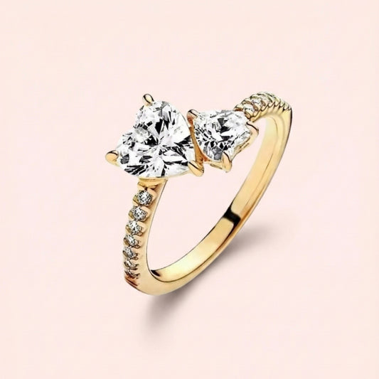 Twin Heart - Silver 925 ring