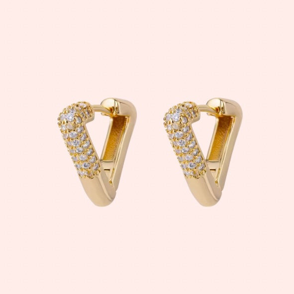 V earrings - Stainless Steel