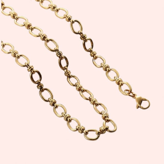 Oval link chain - Stainless Steel